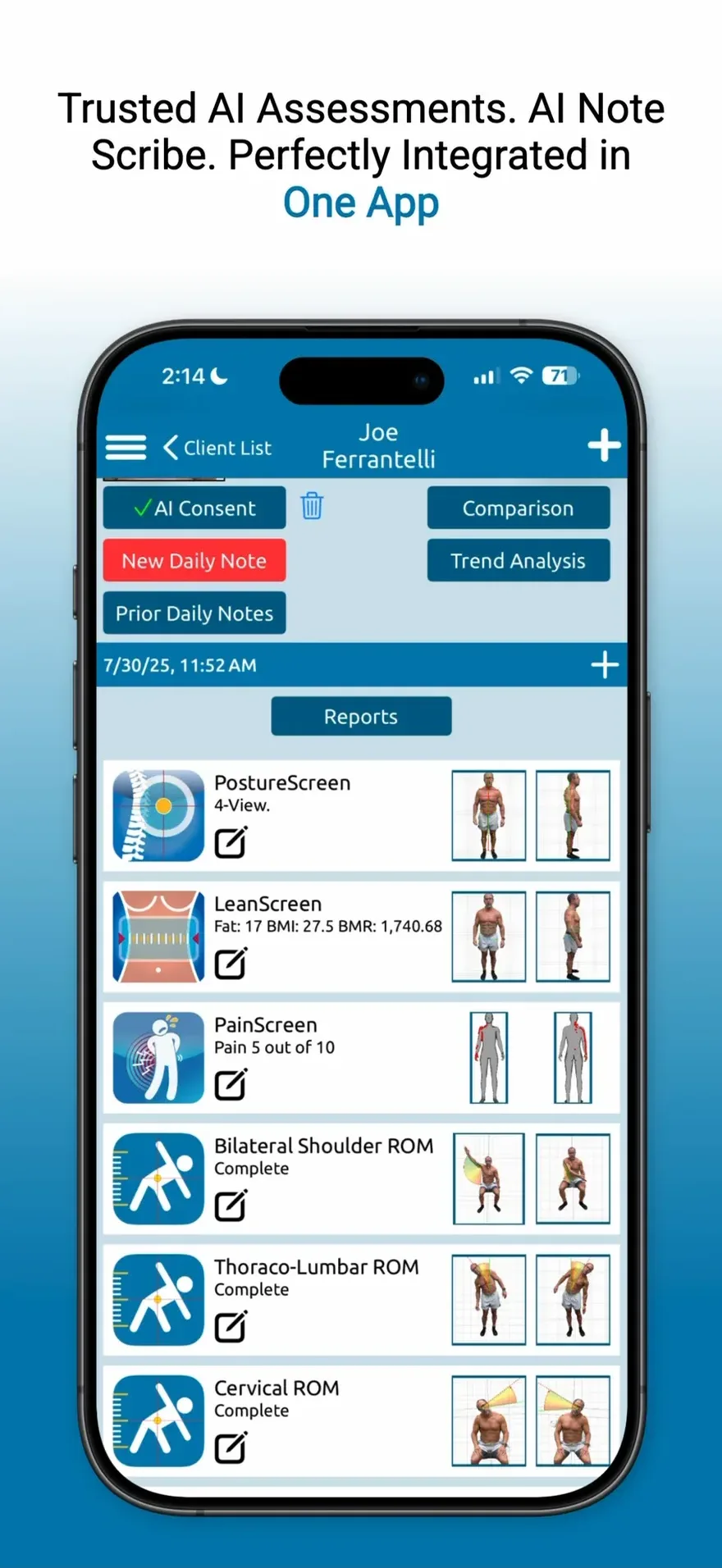 Trusted AI Assessments. AI Note Scribe. Perfectly Integrated in One App